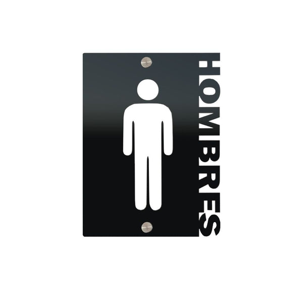Señalética de Aluminio Mod. Baño Hombre Clásico
