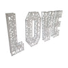 Letras monumentales en Celosía LOVE