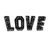 Letras monumentales en Celosía LOVE