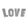 Letras monumentales en Celosía LOVE