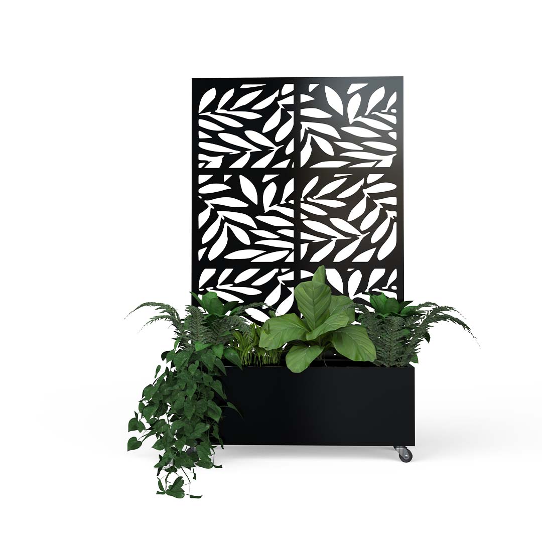 Separador con jardinera de terraza