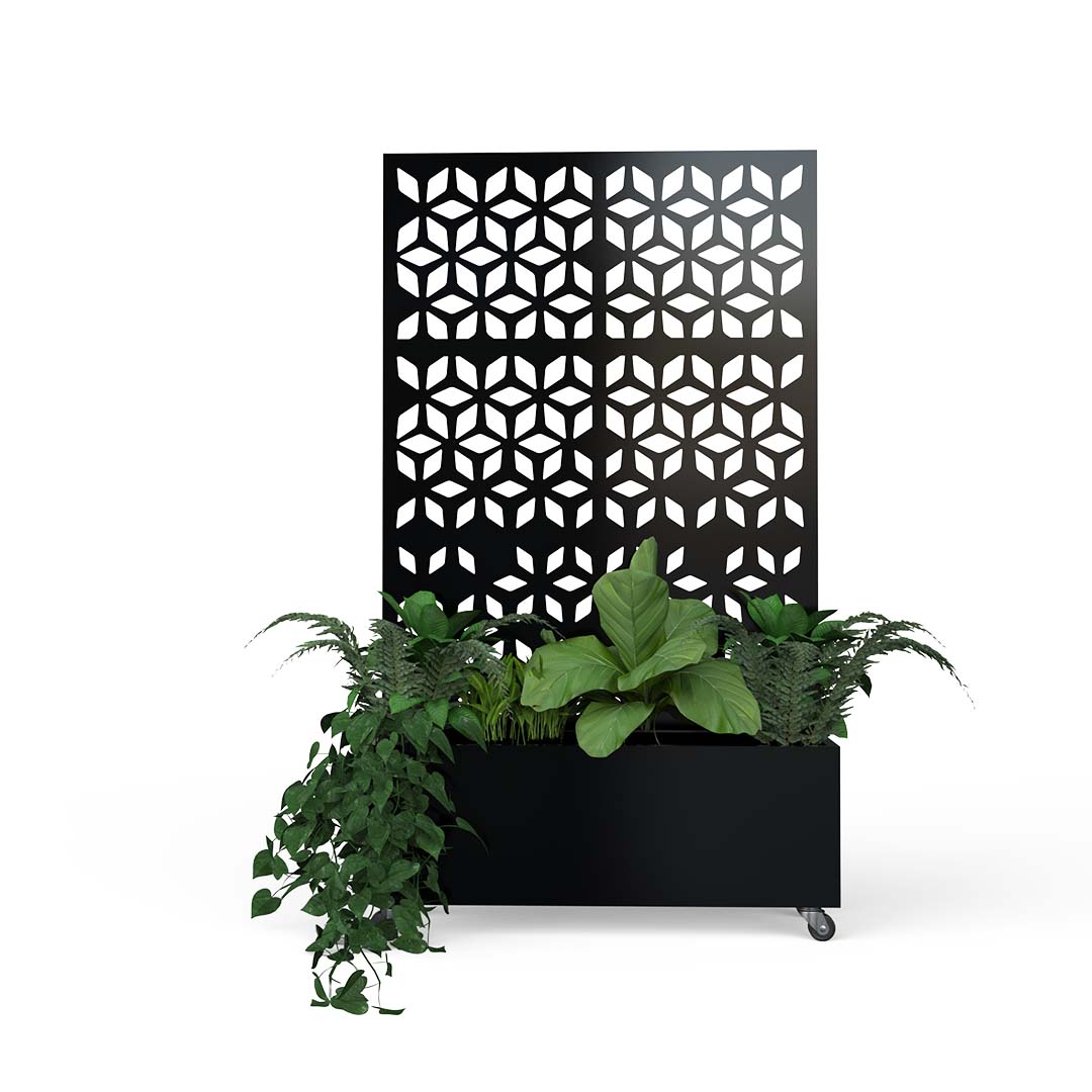 Separador con jardinera de terraza