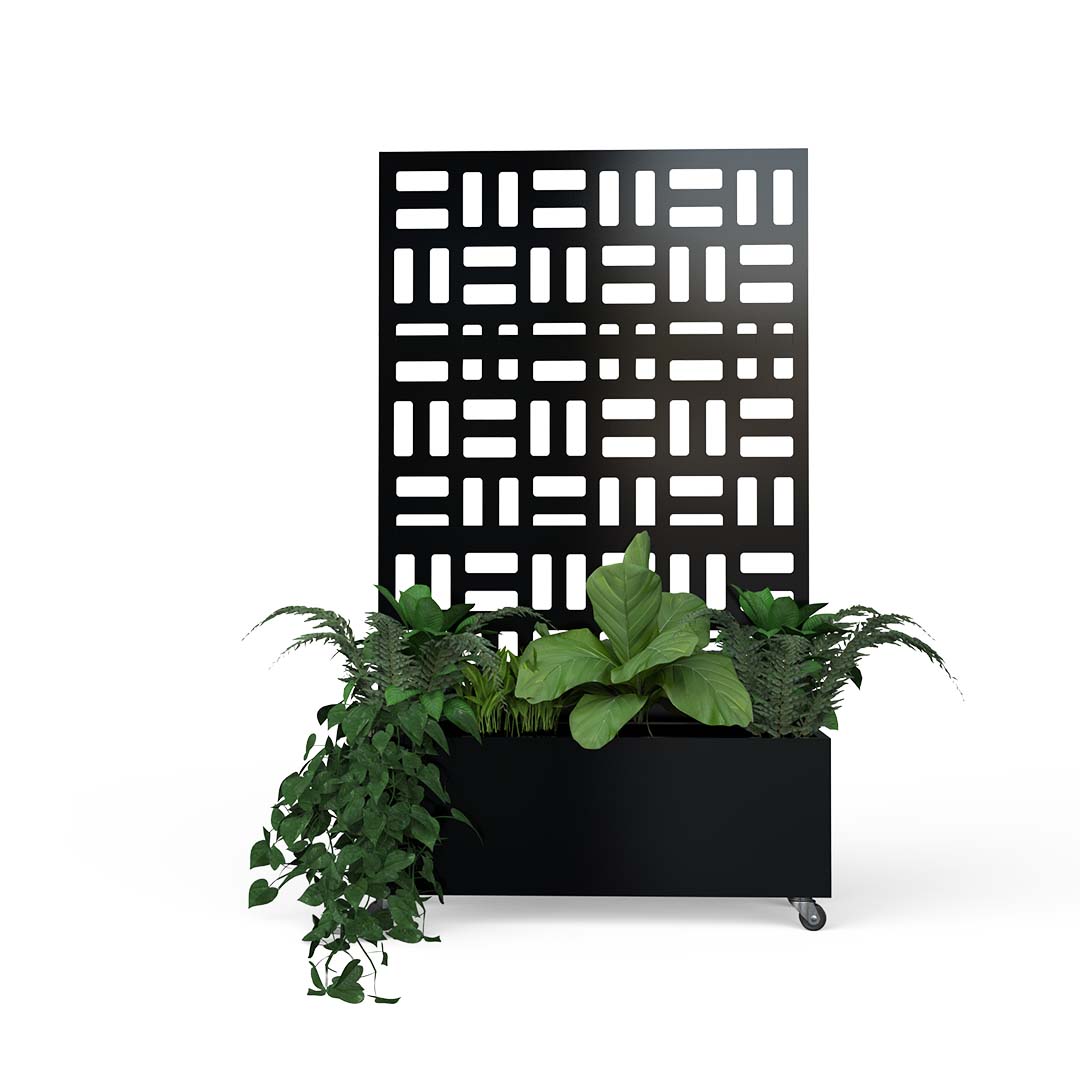 Separador con jardinera de terraza