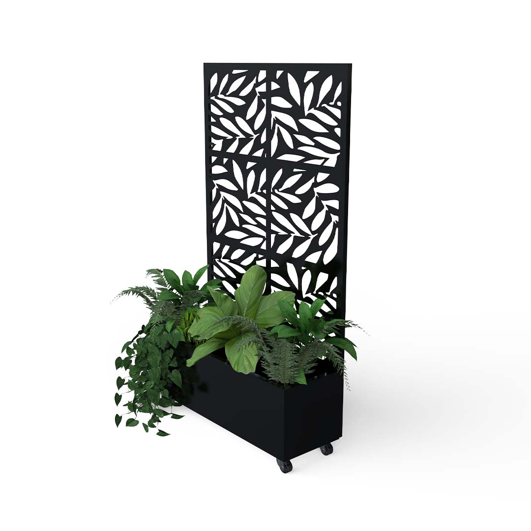 Separador con jardinera de terraza