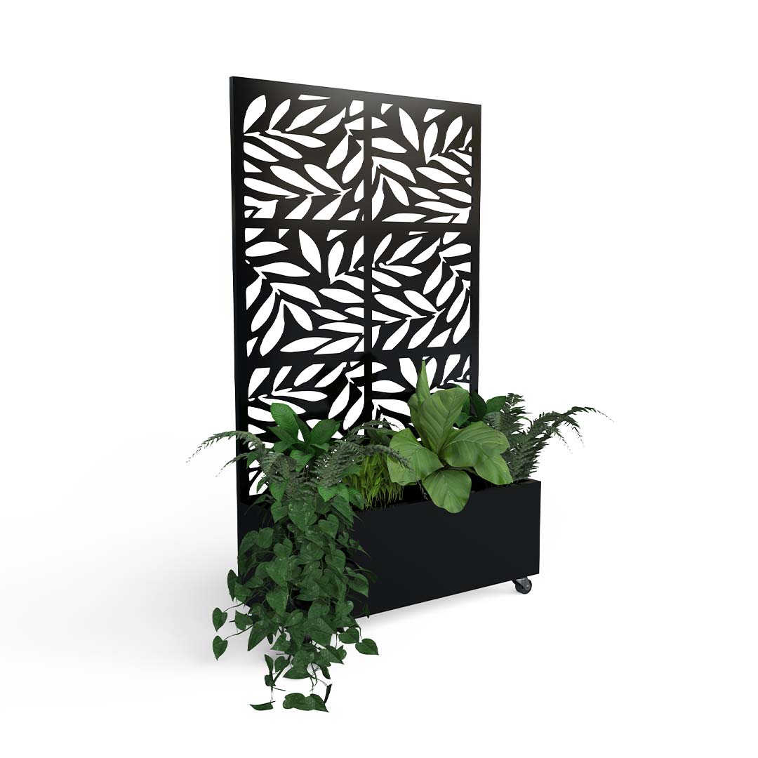 Separador con jardinera de terraza